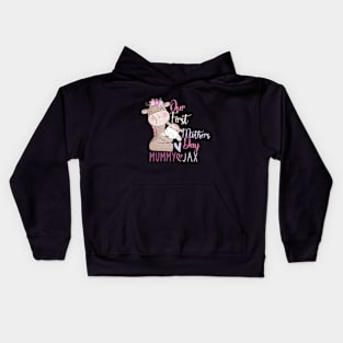 Our First Mothers Day Giraffe Kids Hoodie